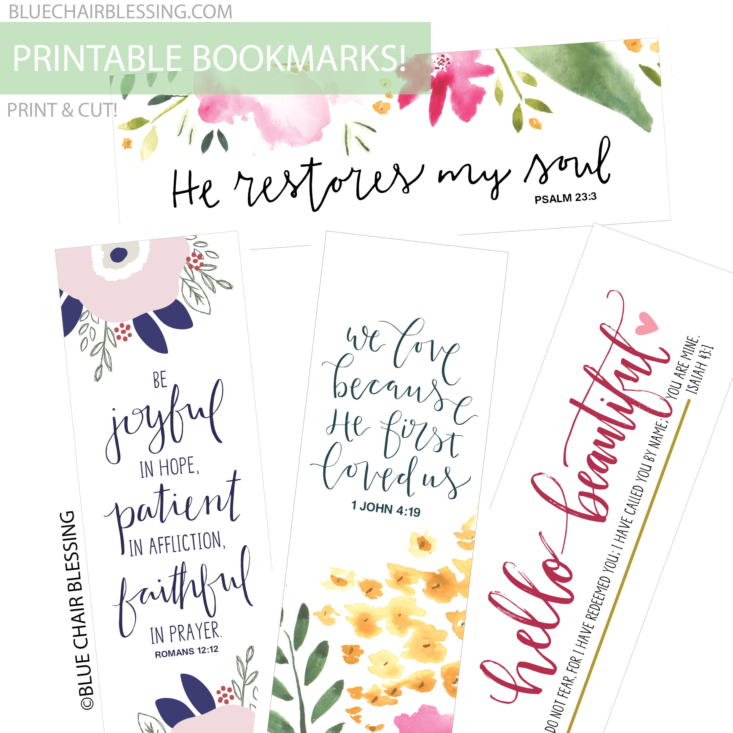 printable bookmarks with scripture set of 4 bookmarks to print and cut on your own